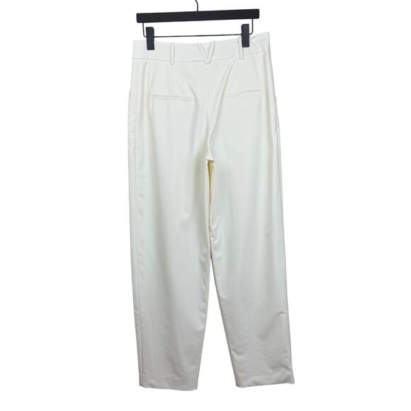 VERONICA BEARD Lagarde Pleated Crepe Wide-leg White Pants - Picture 7 of 12